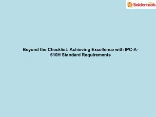 beyond the checklist achieving excellence with
