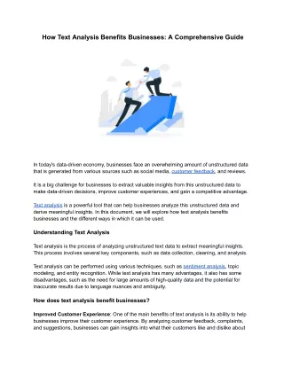 How Text Analysis Benefits Businesses - A Comprehensive Guide