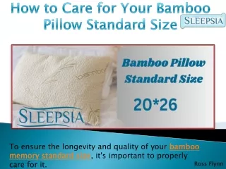 How to Care for Your Bamboo Pillow Standard Size