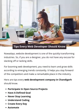 tips every web developer should know