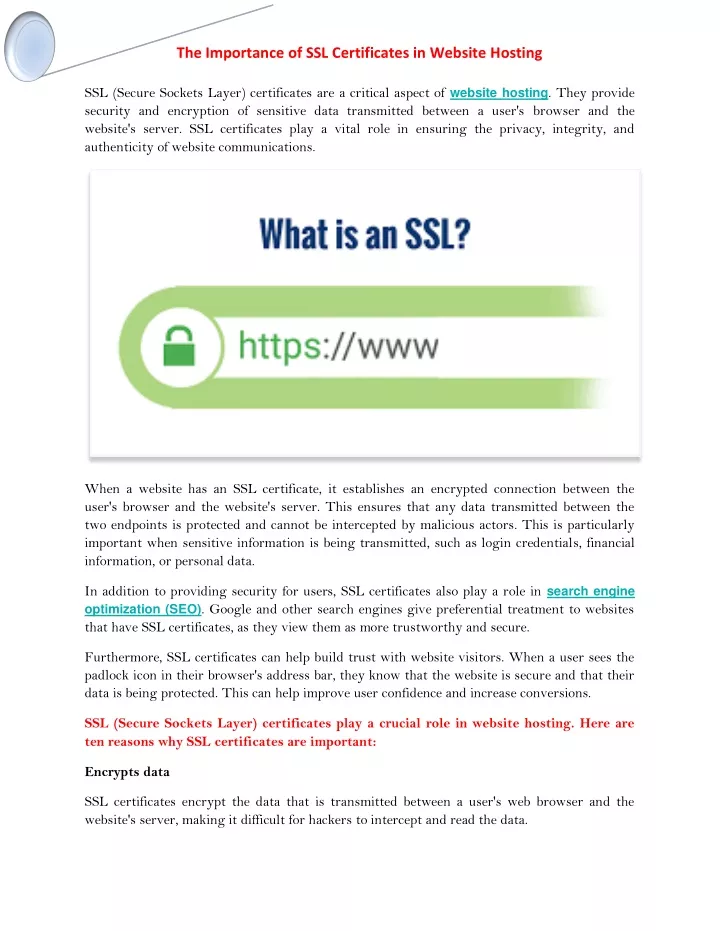 the importance of ssl certificates in website