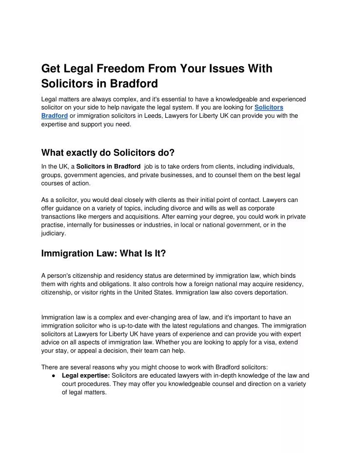 get legal freedom from your issues with