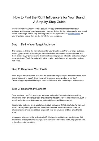 How to Find the Right Influencers for Your Brand_ A Step-by-Step Guide