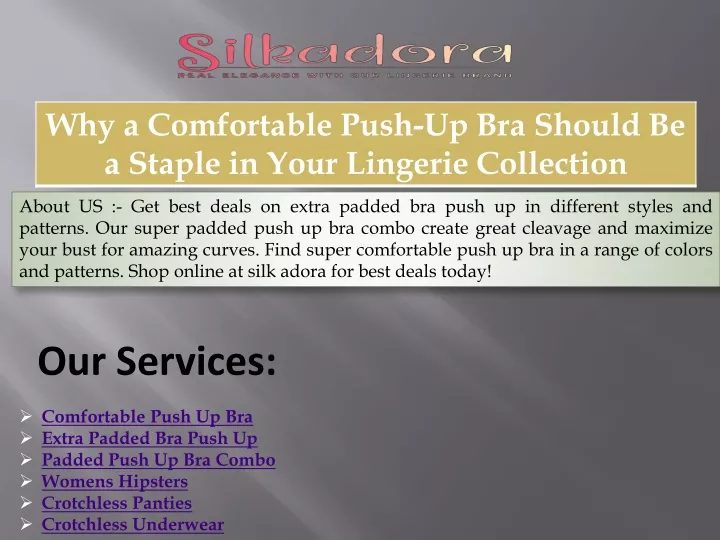 about us get best deals on extra padded bra push