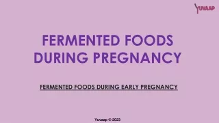 Fermented Foods During Pregnancy