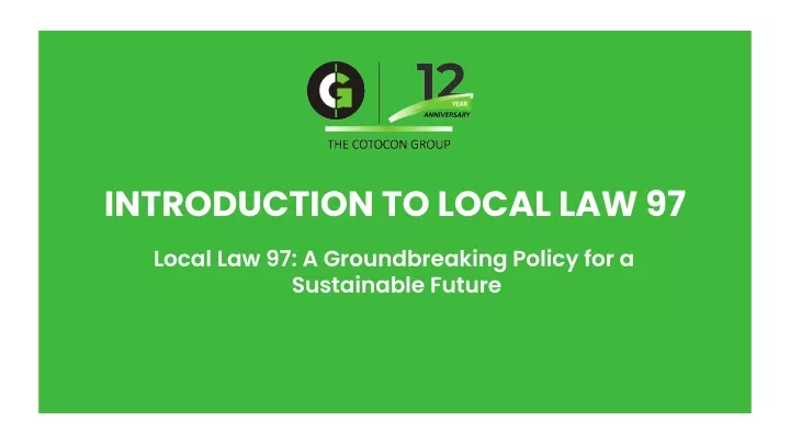 introduction to local law 97