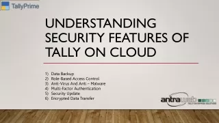 understanding security features of tally on cloud