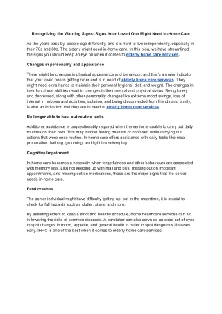 recognizing the warning signs signs your loved