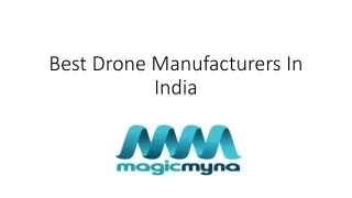 Best Drone Manufacturers In India