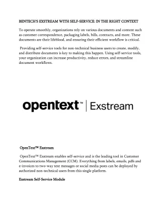 bentech s exstream with self bentech s exstream