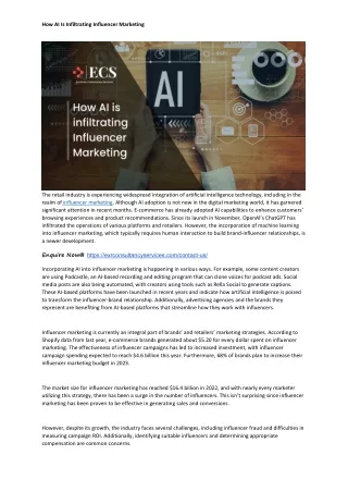 How AI Is Infiltrating Influencer Marketing