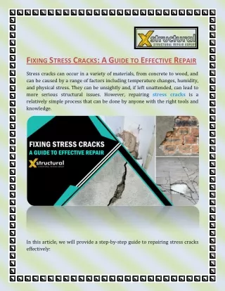 Fixing Stress Cracks - A Guide to Effective Repair