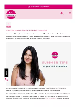 Effective Summer Tips for Your Hair Extensions