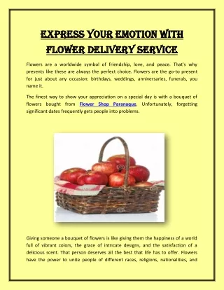 Express Your Emotion with Flower Delivery Service