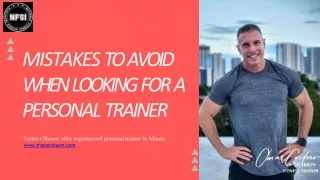 Mistakes to Avoid When Looking For a Personal Trainer