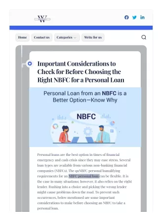 The Ultimate Guide to Choosing the Right NBFC for Your Personal Loan