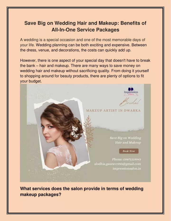 save big on wedding hair and makeup benefits