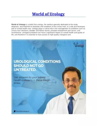 World of Urology