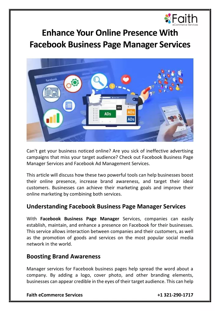 enhance your online presence with facebook