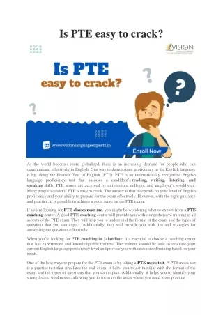 Is PTE easy to crack?
