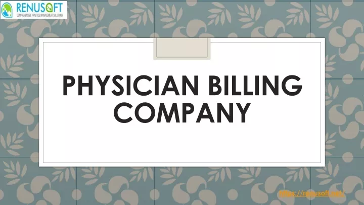 physician billing company