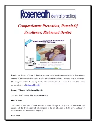Compassionate Prevention, Pursuit Of Excellence Richmond Dentist