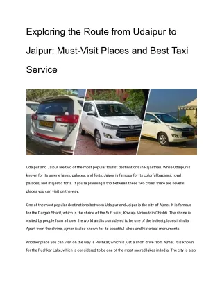 exploring the route from udaipur to