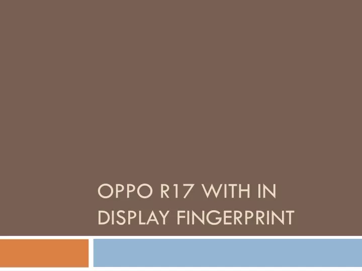oppo r17 with in display fingerprint