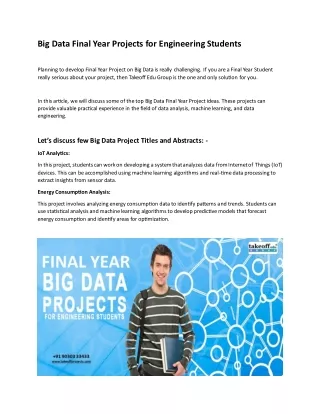 big data final year projects for engineering