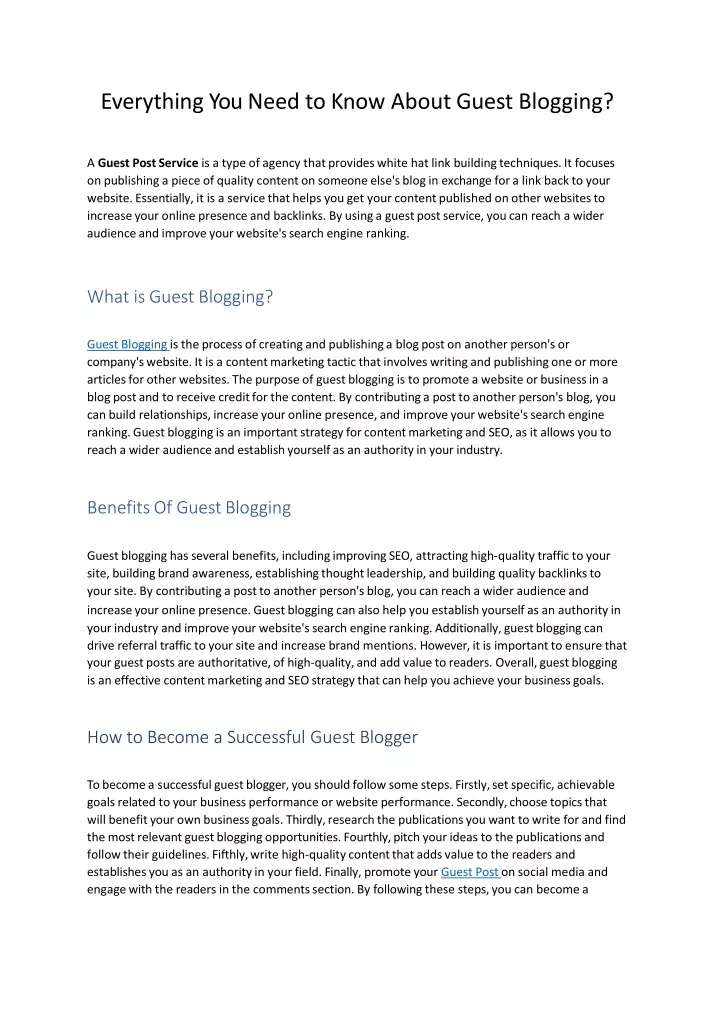 everything you need to know about guest blogging