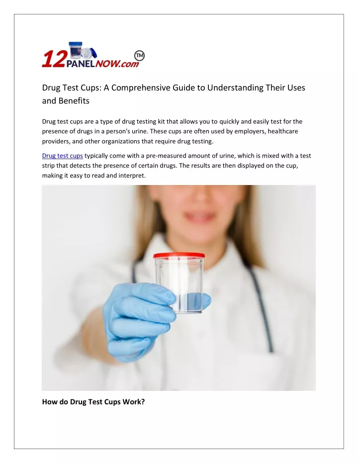 drug test cups a comprehensive guide