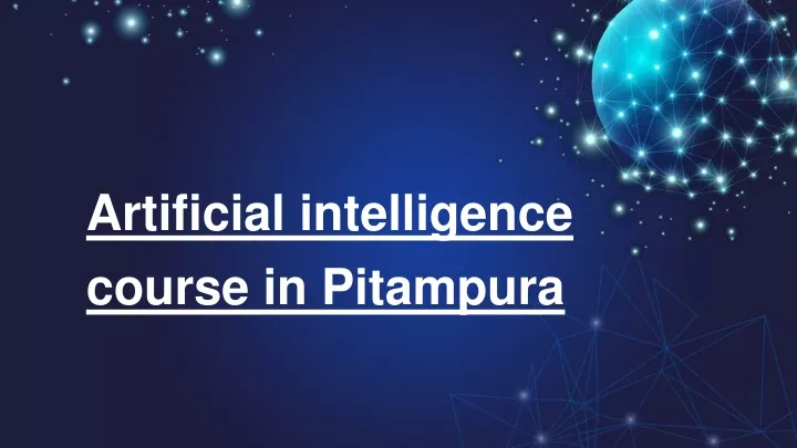 artificial intelligence course in pitampura