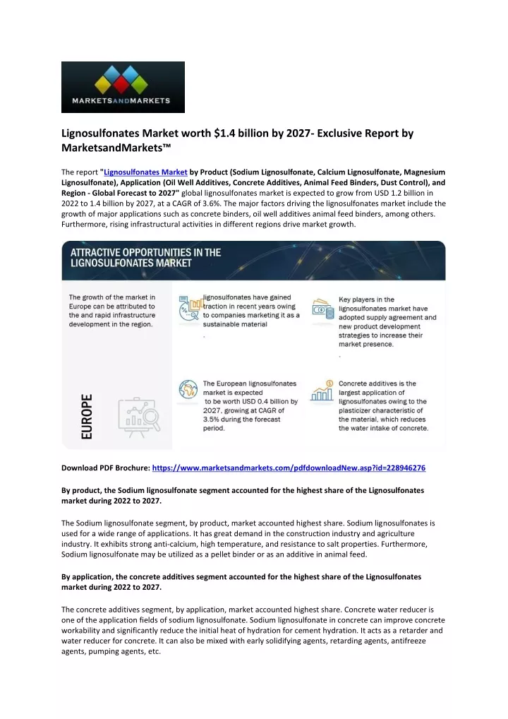 lignosulfonates market worth 1 4 billion by 2027