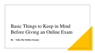 Basic Things to Keep in Mind Before Giving an Online Exam