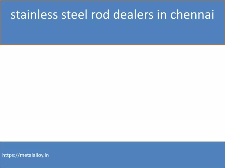 stainless steel rod dealers in chennai