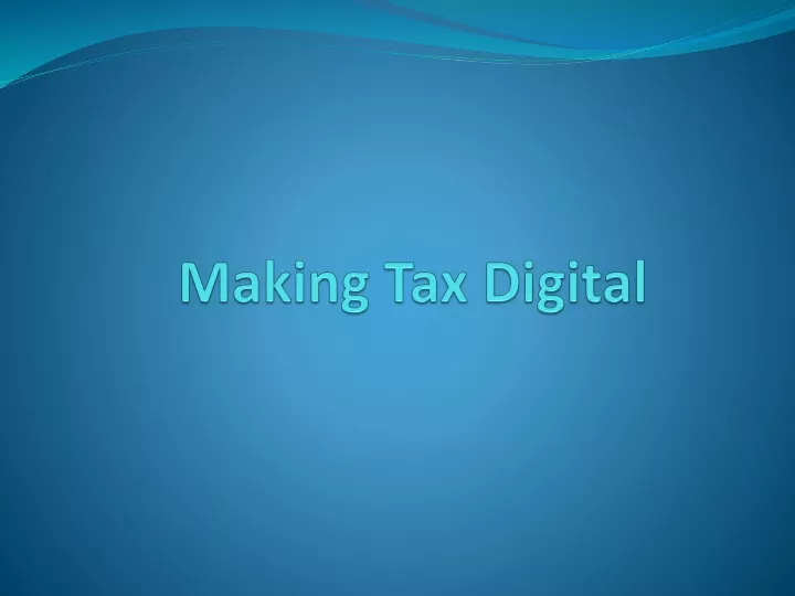 making tax digital