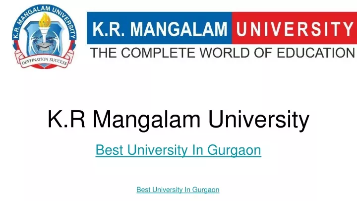 k r mangalam university