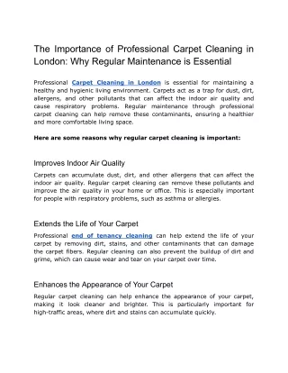The Importance of Professional Carpet Cleaning in London_ Why Regular Maintenance is Essential (1)