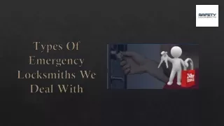 Emergency Locksmith Services By Safety Locksmith