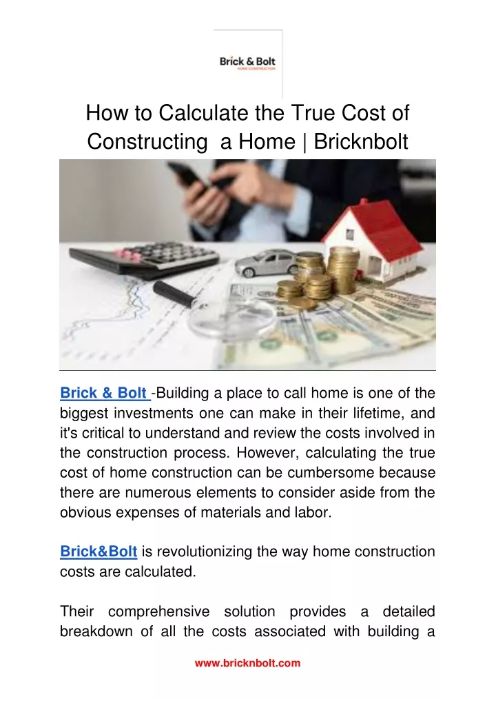 how to calculate the true cost of constructing