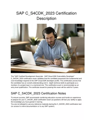 sap c s4cdk 2023 certification description