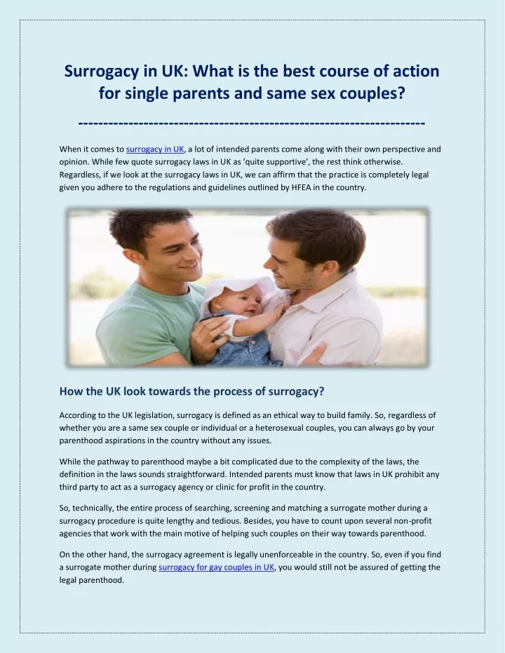 surrogacy in uk what is the best course of action