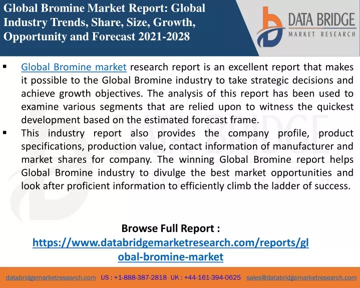 global bromine market report global industry
