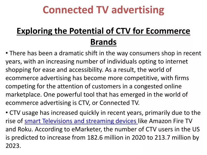 connected tv advertising