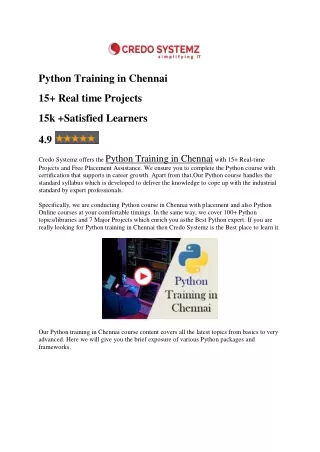 python training in chennai