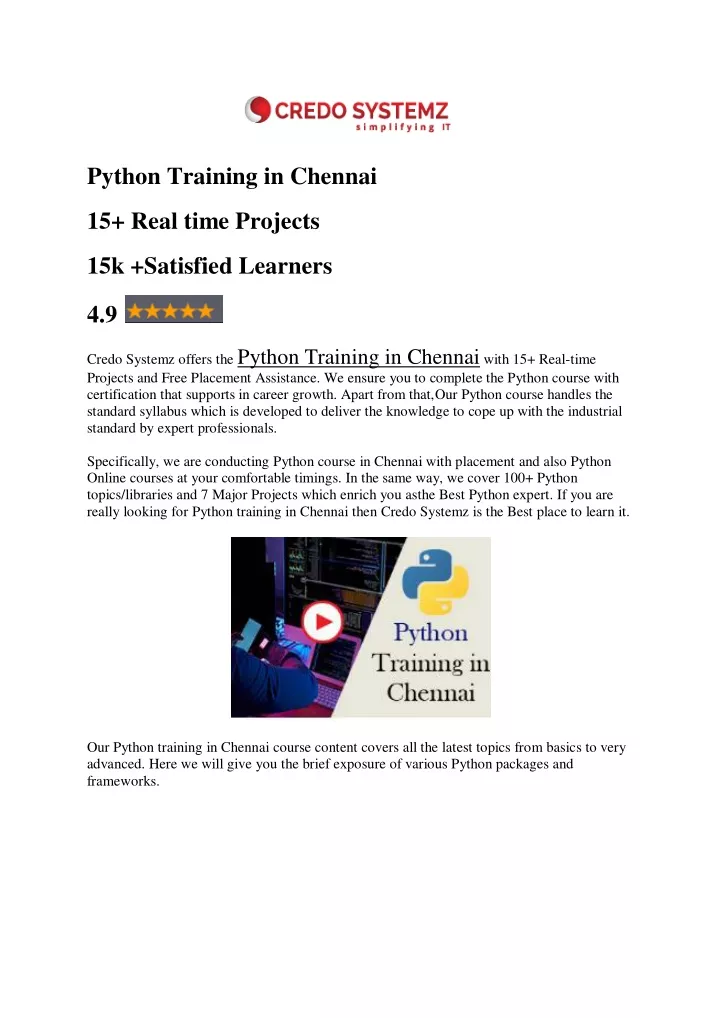 python training in chennai