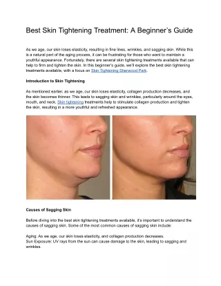 Best Skin Tightening Treatment_ A Beginner’s Guide