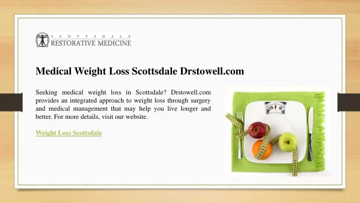 medical weight loss scottsdale drstowell com