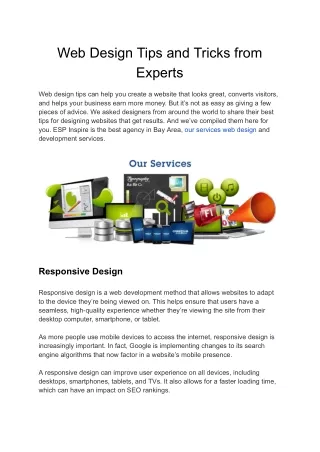 Web Design Tips and Tricks from Experts