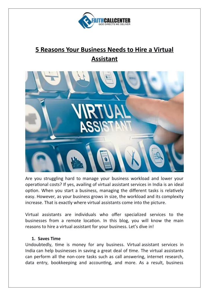 5 reasons your business needs to hire a virtual
